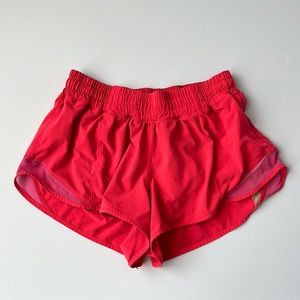 Size 6 Pink Lululemon Hotty Hot 2.5 Shorts
